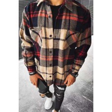 Men's Shirt Fashion  Plaid Casual Flannel Shirts