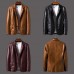 Men Sports Kahki Leather Jacket