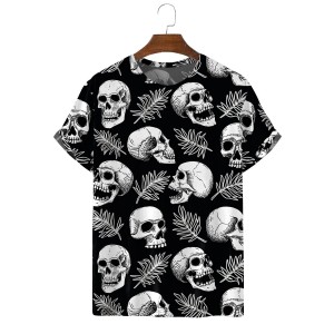 Men's Black Skull Resort Short Sleeve T-Shirt