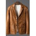 Men Sports Kahki Leather Jacket